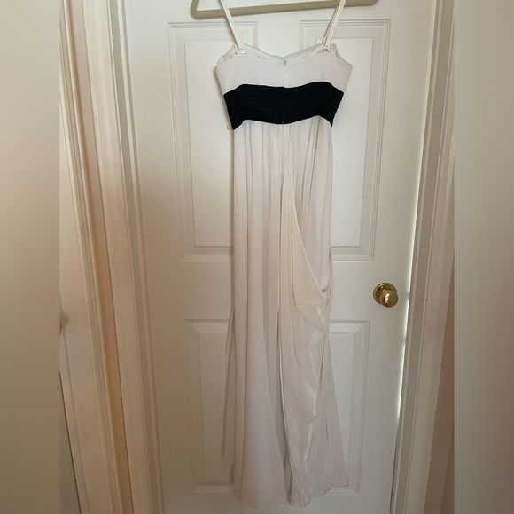 White BCBG Long Floral Gown - Picture 3 of 3
